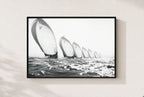 Spinnakers in Line, framed