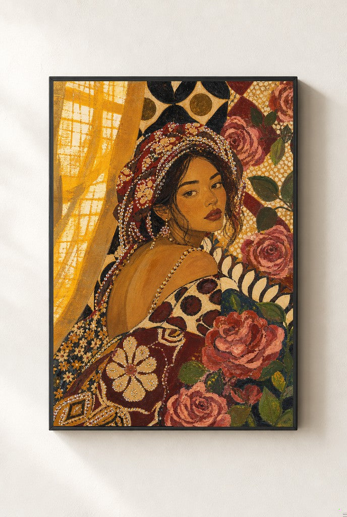 Overdressed on Purpose, framed close-up, black