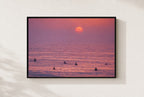 Pink Dawn Line-Up, framed