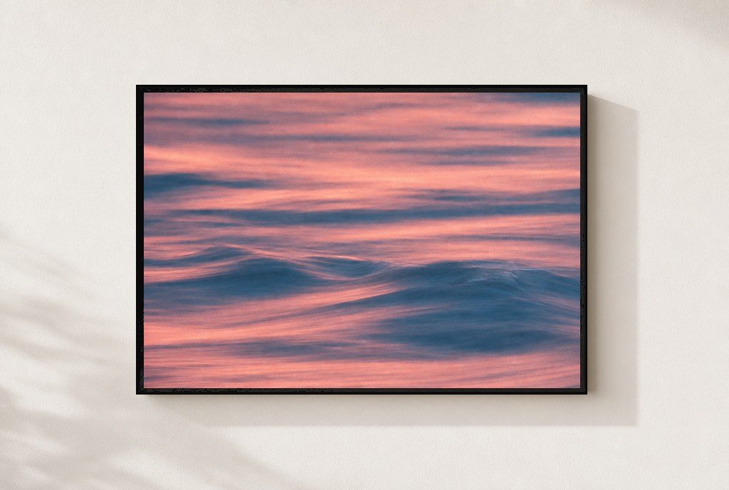 Pink Tide, framed