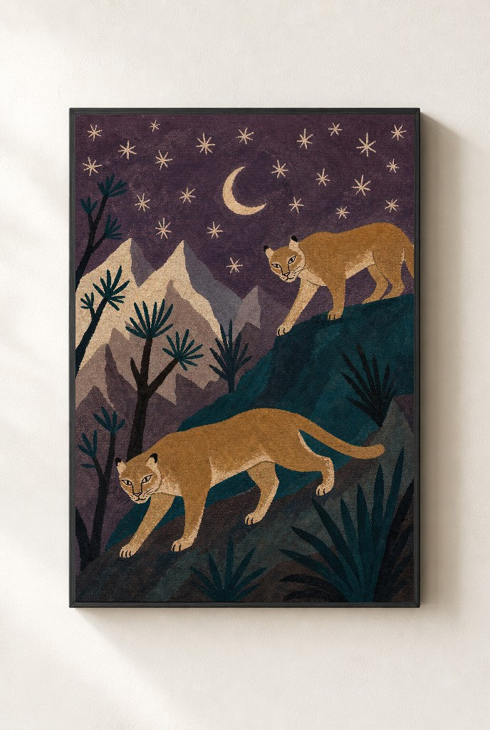 Leopards, Loose, framed close-up, black