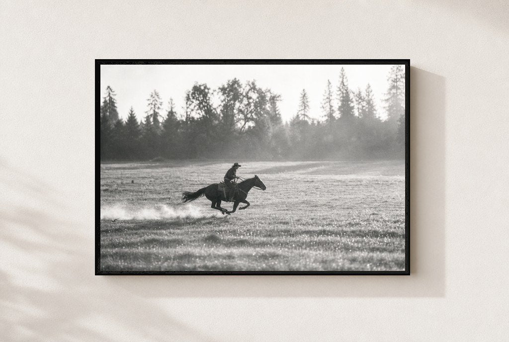Gone at a Gallop, framed