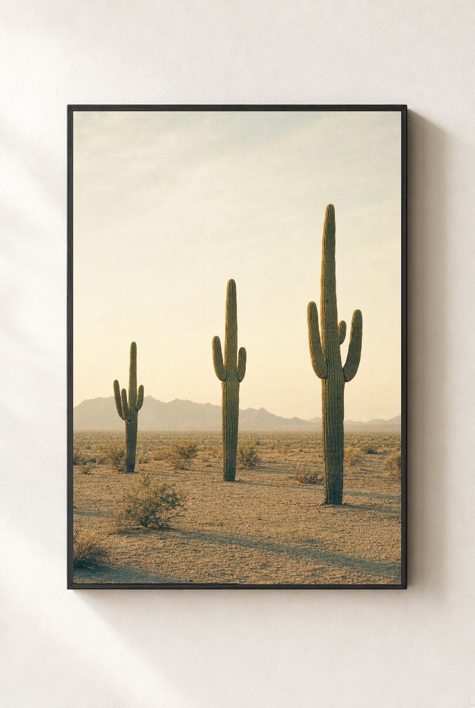 Three Giants, framed