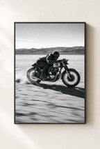 Salt Flat Sprint, framed