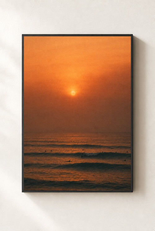 Burnt Orange Lineup, framed