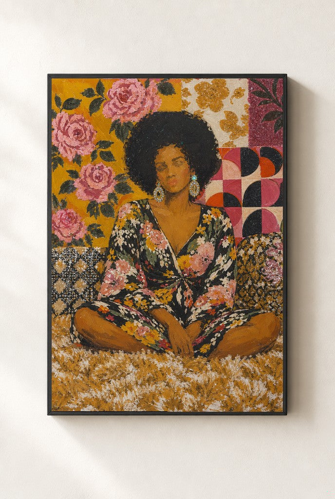 Paisley, and a Look, framed close-up, black