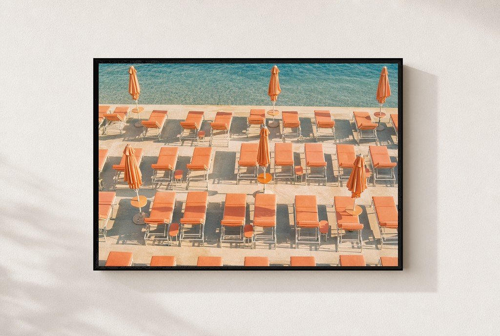 Front Row, Cabana, framed