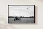 Biplane and Chrome, framed