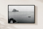 Watching the Far Rock, framed