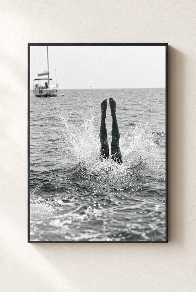 Off the Boat, framed