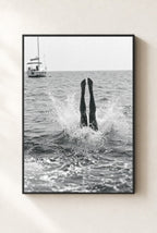Off the Boat, framed