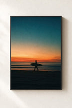 Board at Dusk, framed