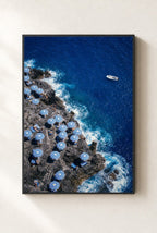 Blue Stripe Armada, framed