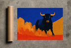 Bull, Raising Dust, print and shipping tube