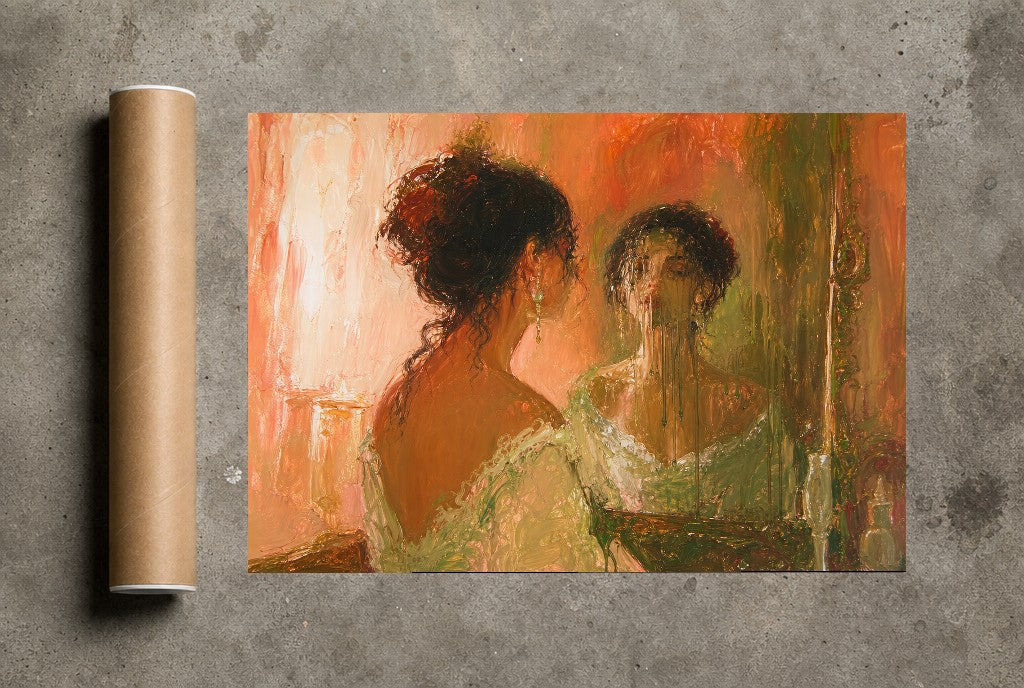 Sat With Her Thoughts, print and shipping tube