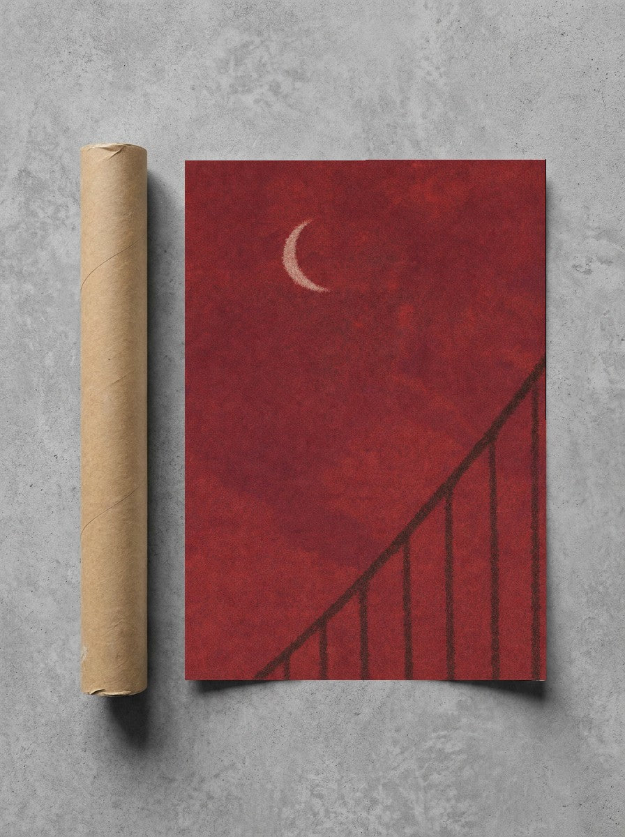 Oxblood Sky, Crescent rolled in a Drunk Dame shipping tube, ready to ship.