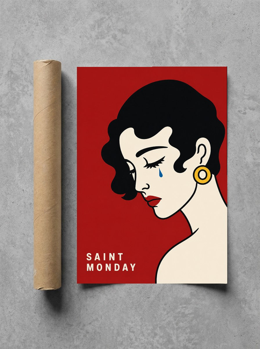 Saint Monday rolled in a Drunk Dame shipping tube, ready to ship.
