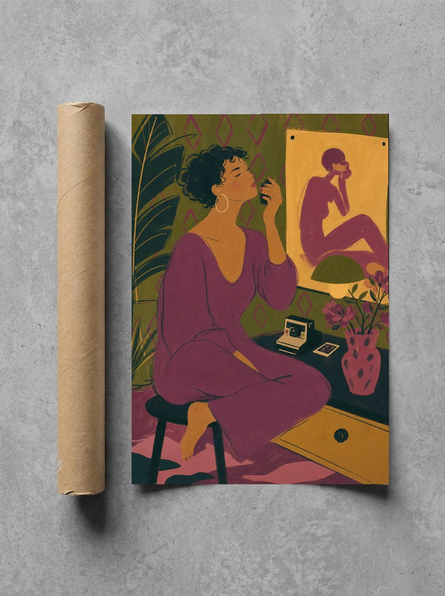 Touching Up, Plum, print and shipping tube