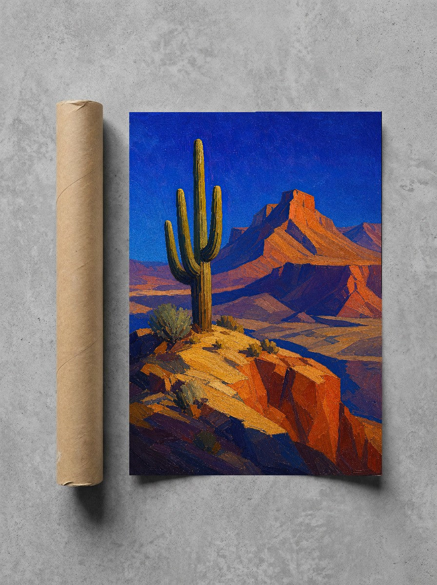 One Cactus, No Apologies, print and shipping tube