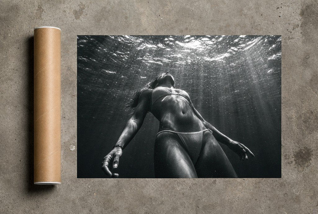 Held Underwater, print and shipping tube
