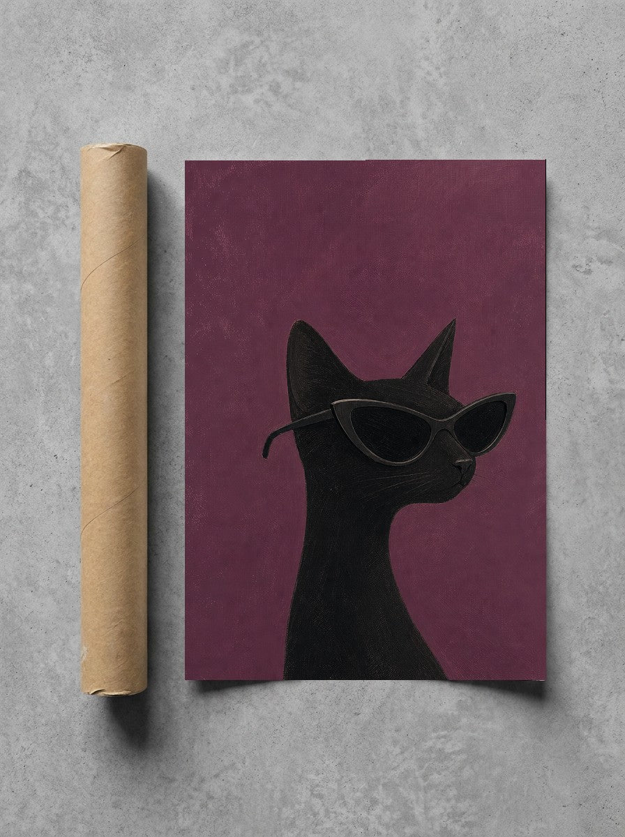 Black Cat, Cat-Eye rolled in a Drunk Dame shipping tube, ready to ship.