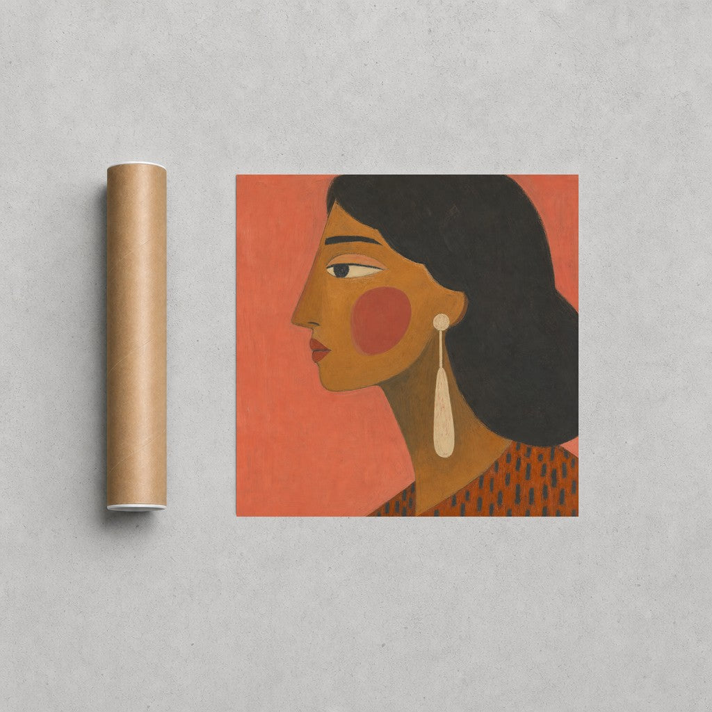 Profile in Coral, print and shipping tube