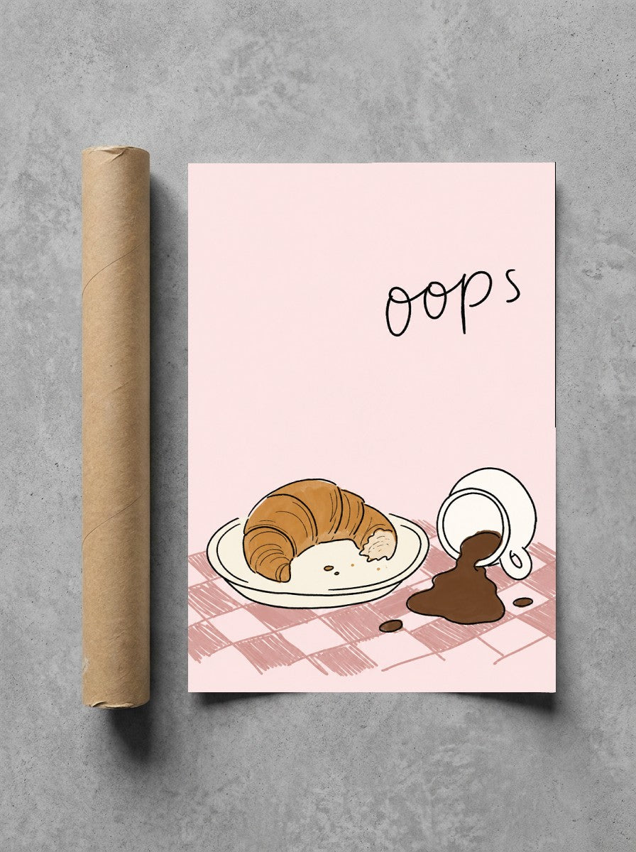 Oops, Croissant rolled in a Drunk Dame shipping tube, ready to ship.