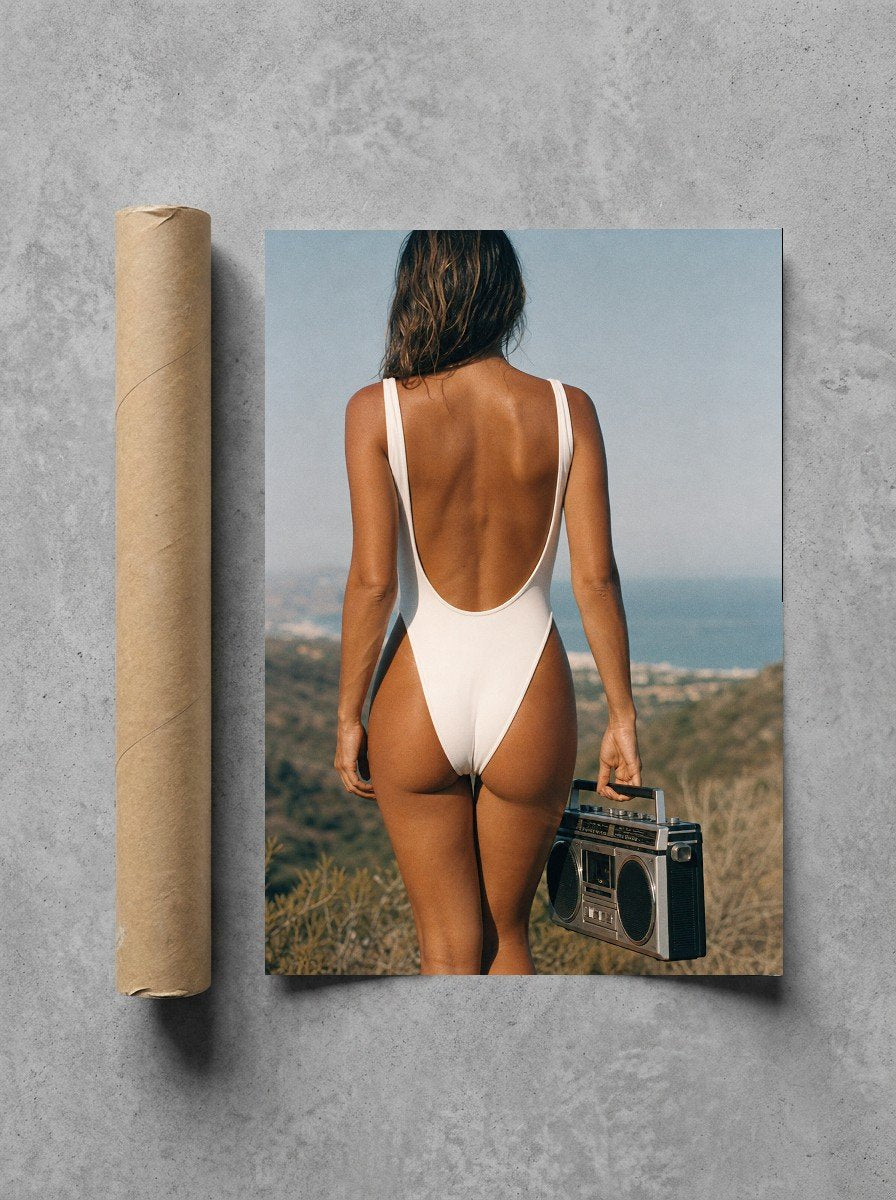 Boombox on the Bluff, print and shipping tube