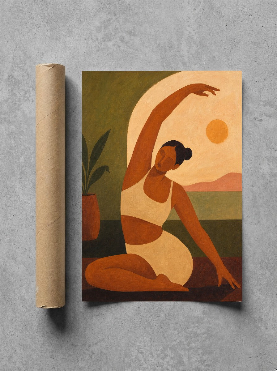 Morning Stretch, Sun Up, print and shipping tube