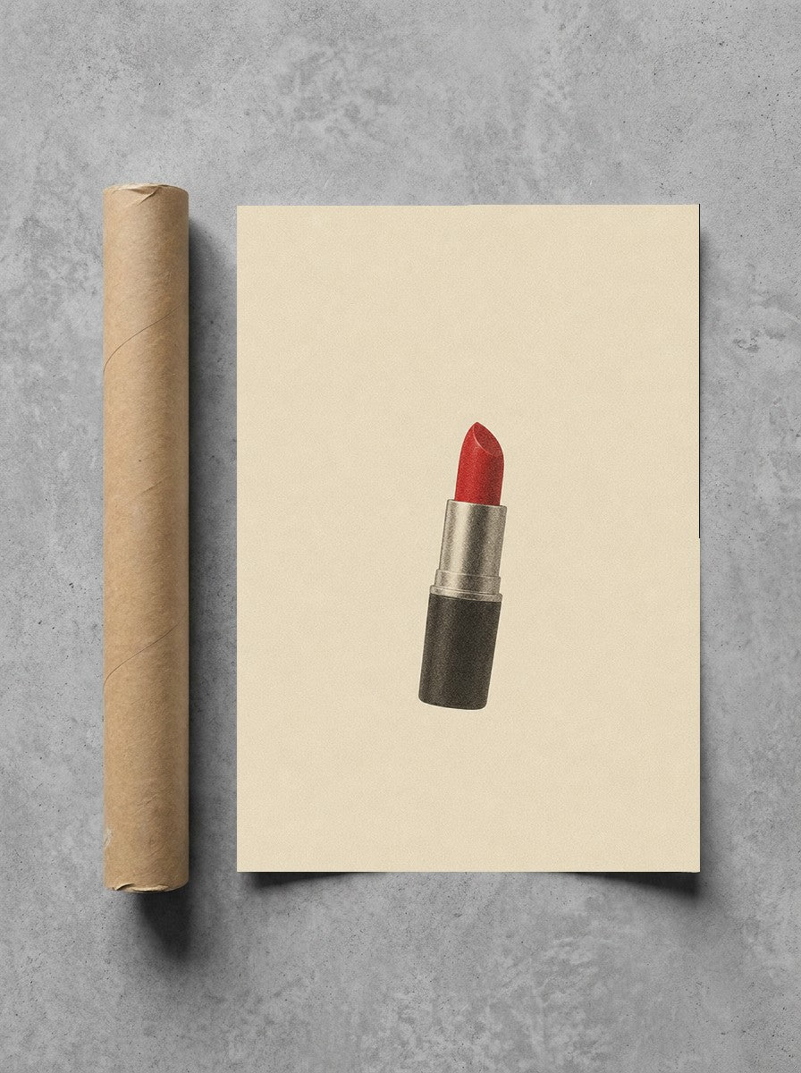 One Lipstick, Cream rolled in a Drunk Dame shipping tube, ready to ship.