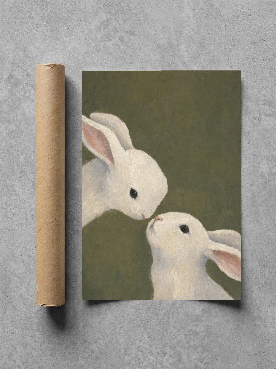 Two Rabbits, Olive rolled in a Drunk Dame shipping tube, ready to ship.