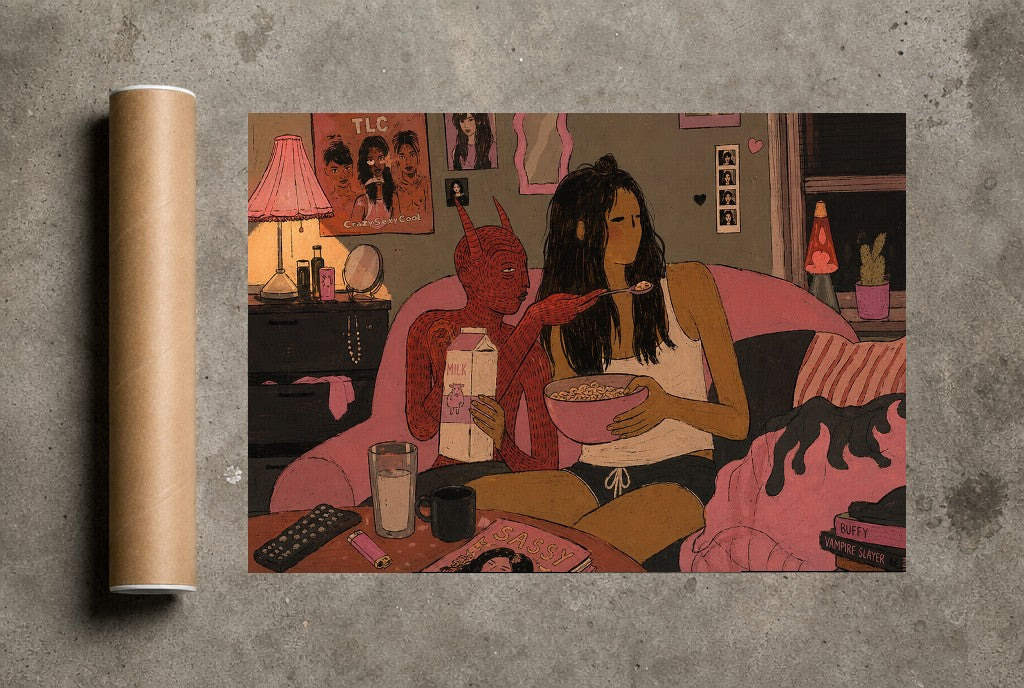 Cereal and the Devil, print and shipping tube
