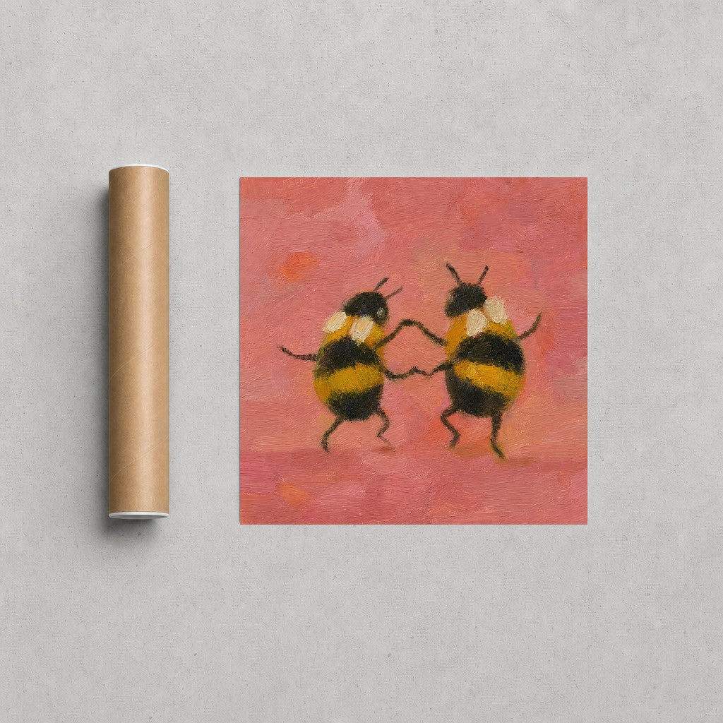 Two Bees, print and shipping tube