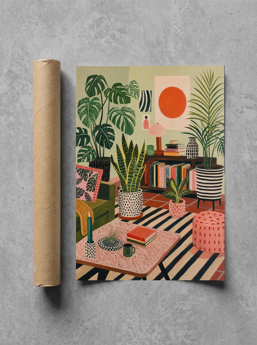 Too Many Plants, Just Enough, print and shipping tube