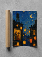 Amber Night, Dancers, print and shipping tube
