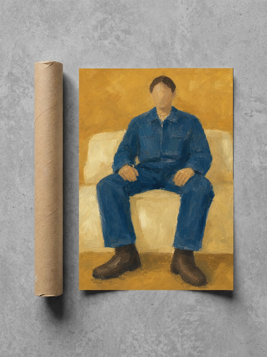 Denim Workwear, Ochre, print and shipping tube