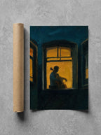 Teal Night, Cellist, print and shipping tube