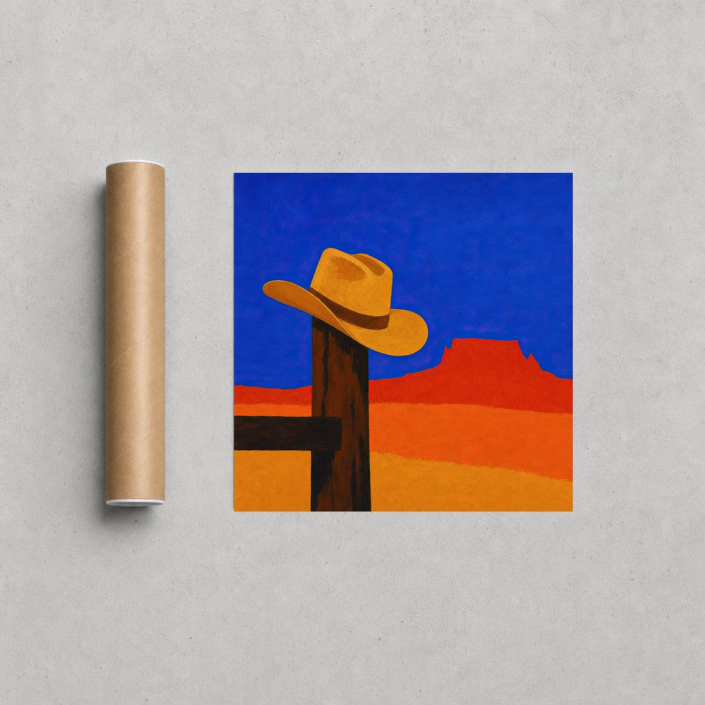 Hat on the Post, print and shipping tube