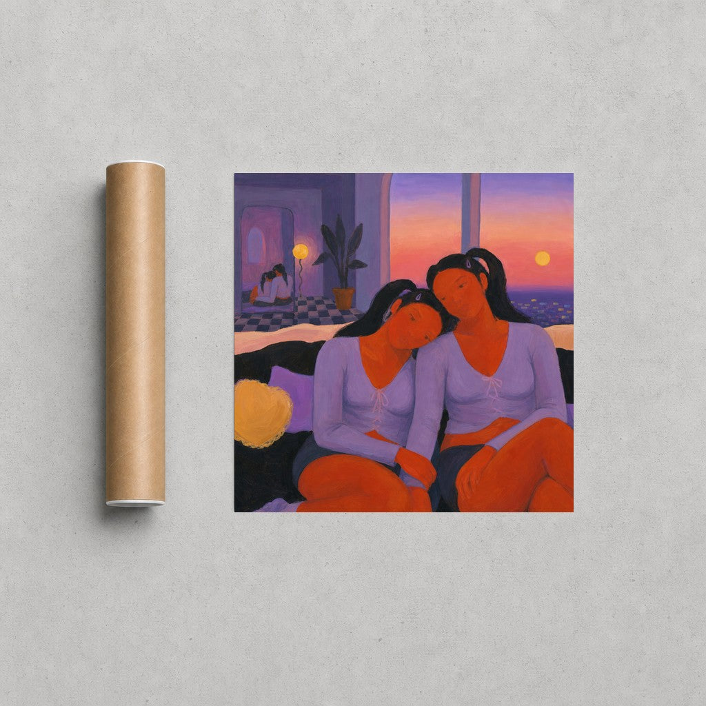 Us, at Sundown, print and shipping tube