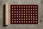 Cream Dots, Oxblood rolled in a Drunk Dame shipping tube, ready to ship.