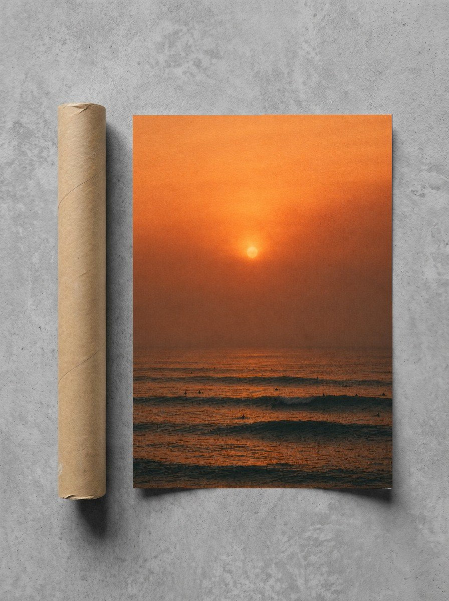 Burnt Orange Lineup, print and shipping tube
