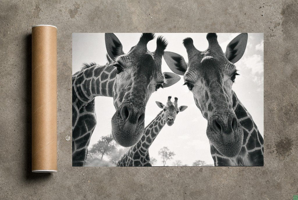 Two Necks, One Secret, print and shipping tube