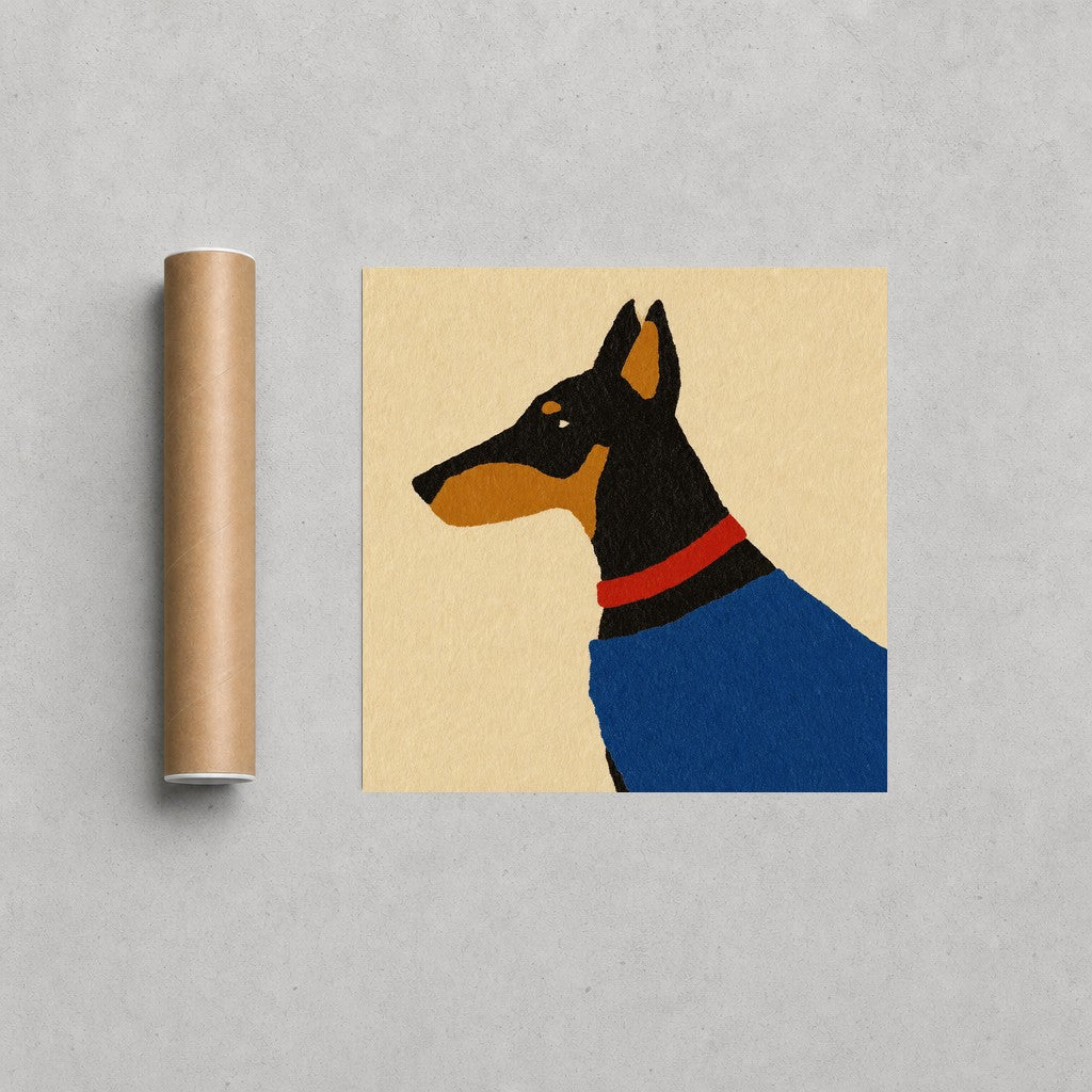 House Dog, Oxblood, print and shipping tube