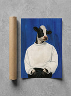 Calm in a White Sweater rolled in a Drunk Dame shipping tube, ready to ship.