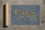 Flat Zebra, print and shipping tube