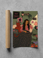 Not Today, 4 AM, print and shipping tube