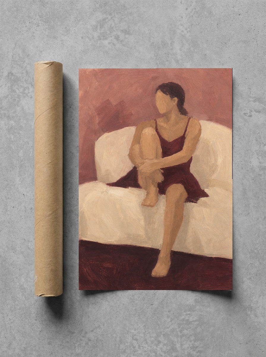 Burgundy Slip, print and shipping tube