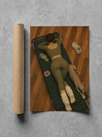 Pilates Mat, Greyhound rolled in a Drunk Dame shipping tube, ready to ship.