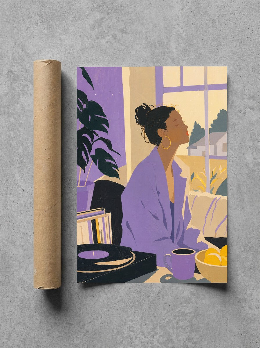 Vinyl and Lavender, print and shipping tube
