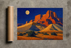 Moonrise, No Witnesses, print and shipping tube